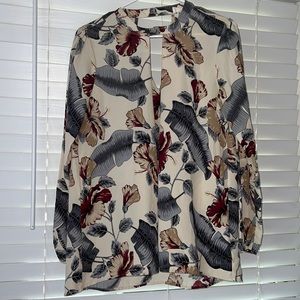 Leaf and floral womens top/ tunic